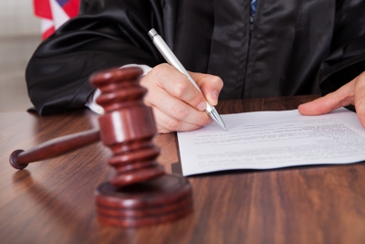 Sentencing judge signs order