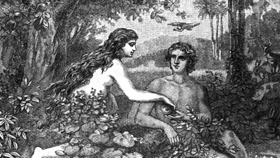 Drawing of Adam and Eve