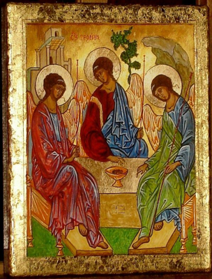 Three angels that visited Abraham - Gen. 18:1-8 - Andrei Rublev 1411 or 1426