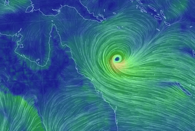 Cyclone Jasper approaching Queensland from the Coral Sea 