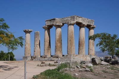 Ruins of the Temple to Apollo in Corinth